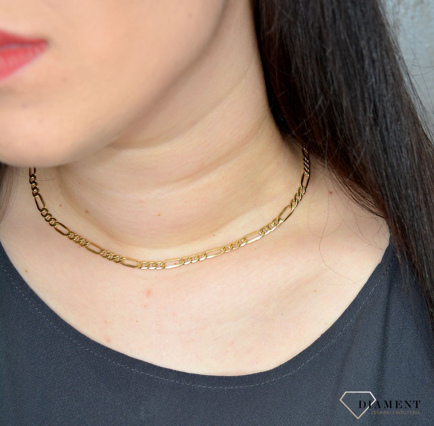 Złoty łańcuszek 585 Figaro 5 mm DIA-LAN-3141-585 5mm (1).jpg